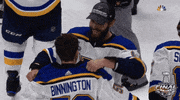 ice hockey hug GIF by NHL