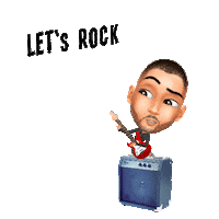 Manthonyajr Lets Rock Sticker by Genies