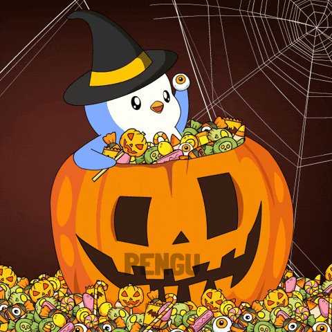 Trick Or Treat Halloween GIF by Pudgy Penguins