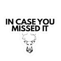In Case You Missed It Sticker by Buck's Hard Goods