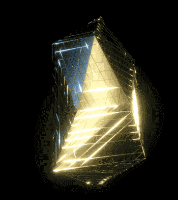 joanielemercier joanie lemercier #polyhedron #lowpoly #bling #wireframe GIF