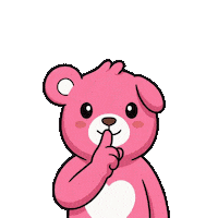 Teddy Shut Up Sticker by BEARISH