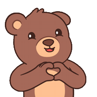 Love You Hearts Sticker by BEARISH