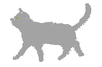 LandWatanabe ねこ 猫 動物 歩く Sticker