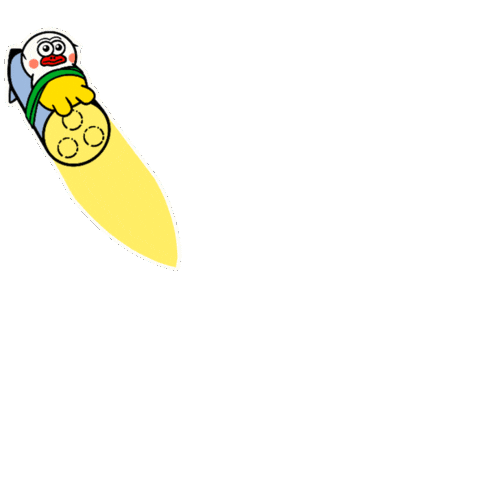 Rocket Goodbye Sticker by kwaesam