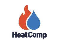 heatcomp fire water shine heat Sticker