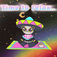 Cat Relax GIF by Party Icons