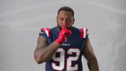 Football Quiet Down GIF by New England Patriots