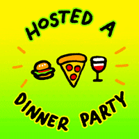 Getting Old Dinner Party GIF by megan lockhart