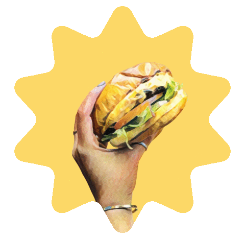 Hungry Burger Time Sticker by Seated