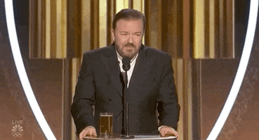iamjestfulmeanings golden globes ricky gervais golden globes 2020 gervais GIF