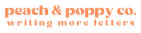 peachpoppy_co logo colors small business etsy shop Sticker
