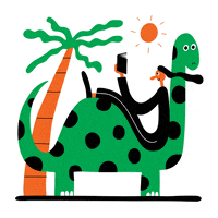 Palm Tree Art GIF by Lawrence Slater