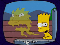 happy bart simpson GIF