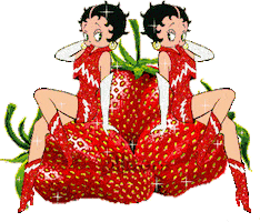 betty boop strawberry Sticker