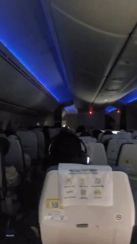 'I've Seen It All!': Flight Passenger Projects Film on Cabin's Overhead Bins