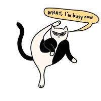 Go Away What Sticker by Rocketpong