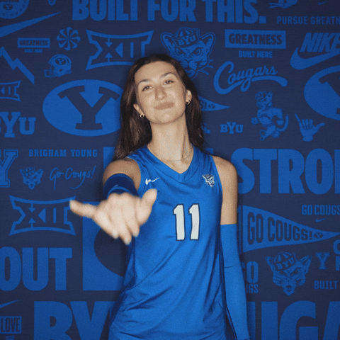 Ncaa Volleyball Go Cougs GIF by BYU Cougars