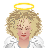 angel santa Sticker by Burbu