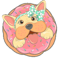 Dog Donuts Sticker