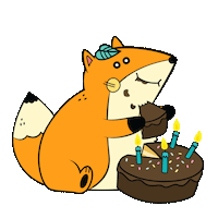 Hungry Happy Birthday Sticker