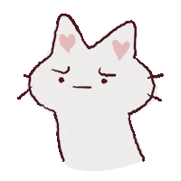 chewzyart love cats couple romance Sticker