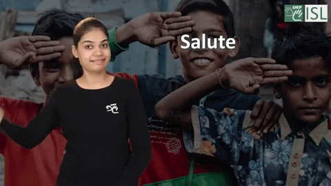 Sign Language Salute GIF by ISL Connect