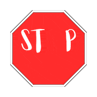 Katstone-art stop katerina katstone katstoneart Sticker