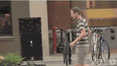 shocked falling down GIF by Vevo