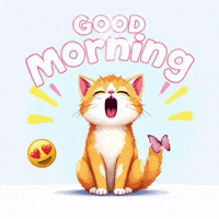 goodvibewishes good morning cat cat morning jokes cat morning captions cat morning vibes GIF