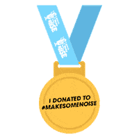 Globals_Make_Some_Noise heart gold charity smooth Sticker