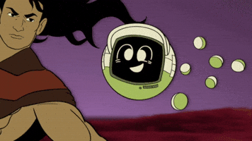 toldar cartoon 80s wink robot GIF