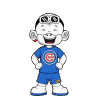 Amused Chicago Cubs Sticker by Zhot