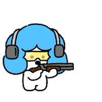 banggri_official love happy dog gun Sticker