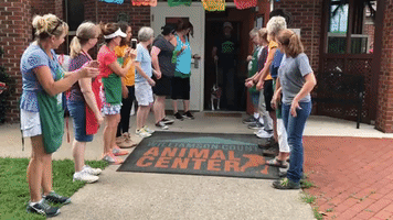 Rescue Dog Receives Guard of Honor as She Leaves Animal Shelter After a Year