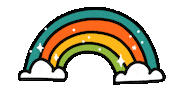 Happy Rainbow Sticker by Andreea Illustration