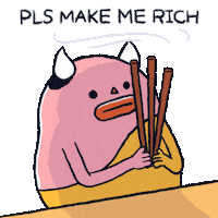 Make Me Rich Art Sticker by Monkiddo