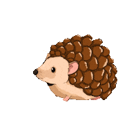 marlynnarts angry animal brown hedgehog Sticker