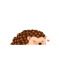 marlynnarts love heart brown hedgehog Sticker