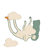 Long Hair Falling Sticker