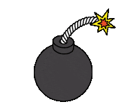 Explosion Bomb Sticker by sat1