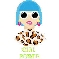 8 March Girl Sticker