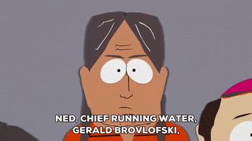 indian chief running water GIF by South Park 