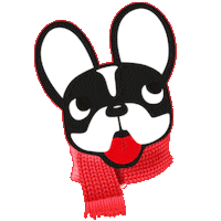 frenchiemania bulldog frenchie french bulldog invierno Sticker