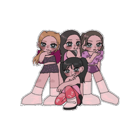 BP_dosukoi24h giphygifmaker blackpink 블랙핑크 bpdosukoi24 h Sticker