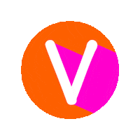 Pink Orange Sticker