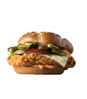 Burger Spicy Crunchy Chicken Sticker by McDonald's Qatar