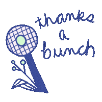 Flower Thank You Sticker by Wall-to-Wall
