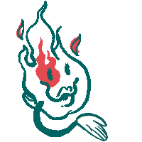 Fire Kiss Sticker by Santi's Singapore