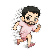 Coming Running Boy Sticker